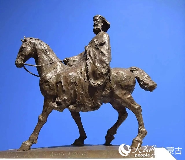 吳為山作品《馬可波羅》。人民網(wǎng)記者 富麗娟攝