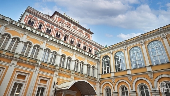  △當(dāng)?shù)貢r(shí)間3月21日，莫斯科，克里姆林宮。（總臺(tái)央廣記者潘毅拍攝）