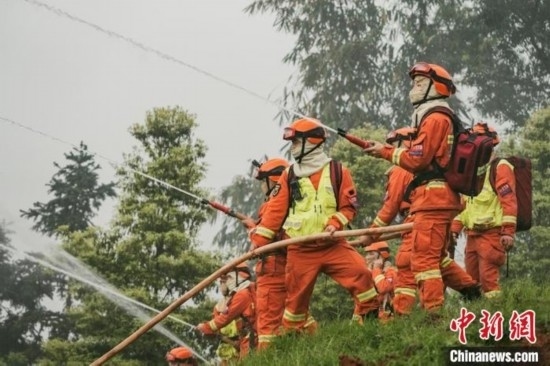 演練現(xiàn)場。瀘州消防供圖