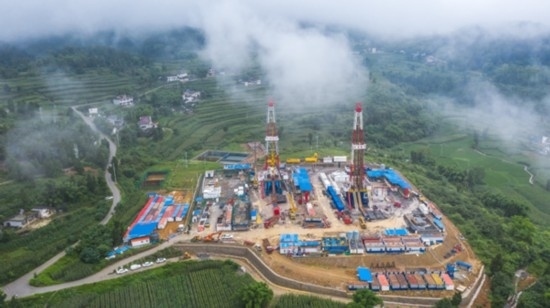 江漢油田涪陵頁巖氣田。涪陵頁巖氣公司供圖