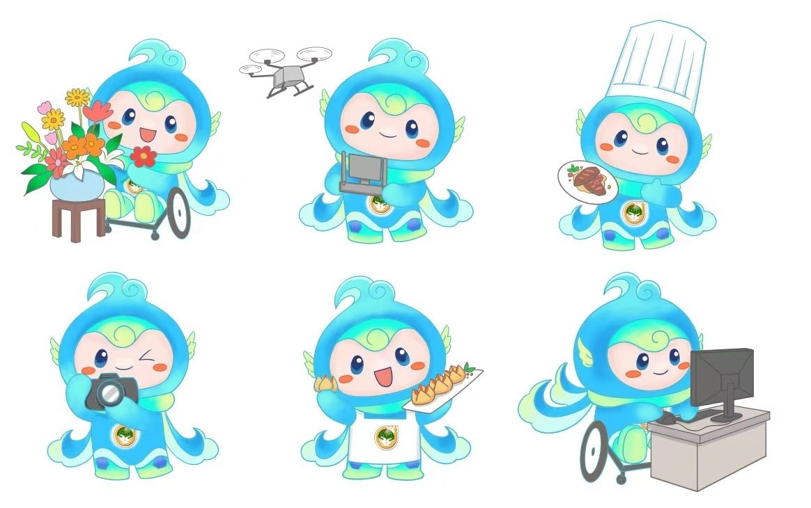 大賽吉祥物“泉能能”。濟(jì)南市籌委會(huì)供圖