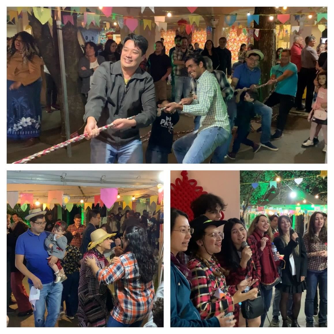 參與者在活動(dòng)中體驗(yàn)巴西豐收節(jié)文化元素。（圣保羅州立大學(xué)孔子學(xué)院供圖）