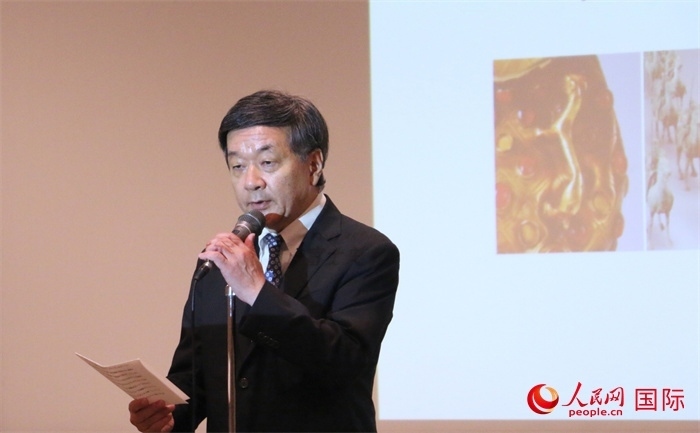 主辦方代表、富士美術館館長五木田聰致辭。（人民網(wǎng) 許可攝）