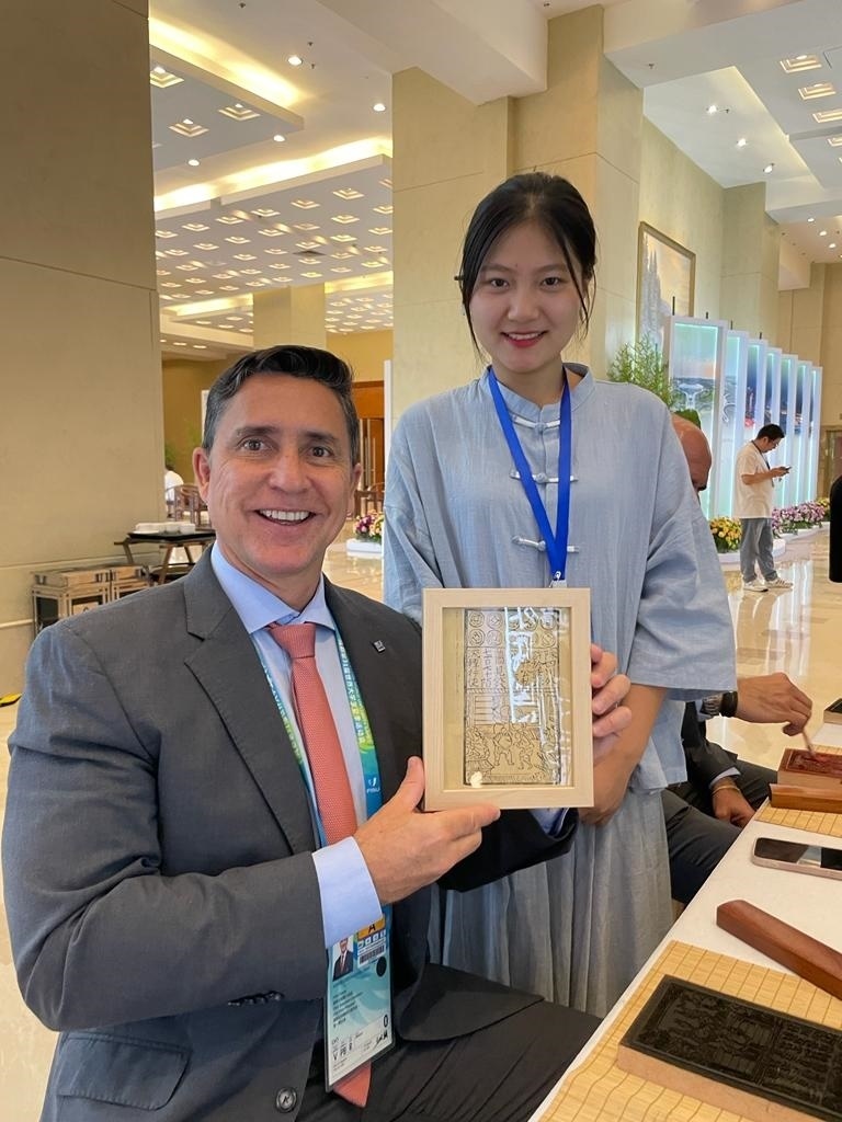 巴西大學(xué)生體育聯(lián)合會主席盧西亞諾·卡布拉爾。受訪者供圖