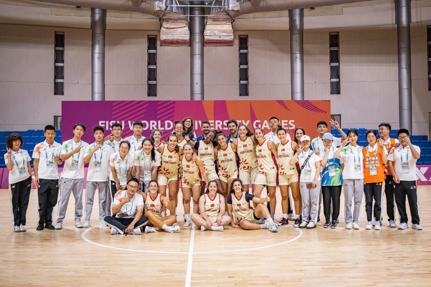 成都大運(yùn)會(huì)葡萄牙女子籃球隊(duì)。 受訪者供圖