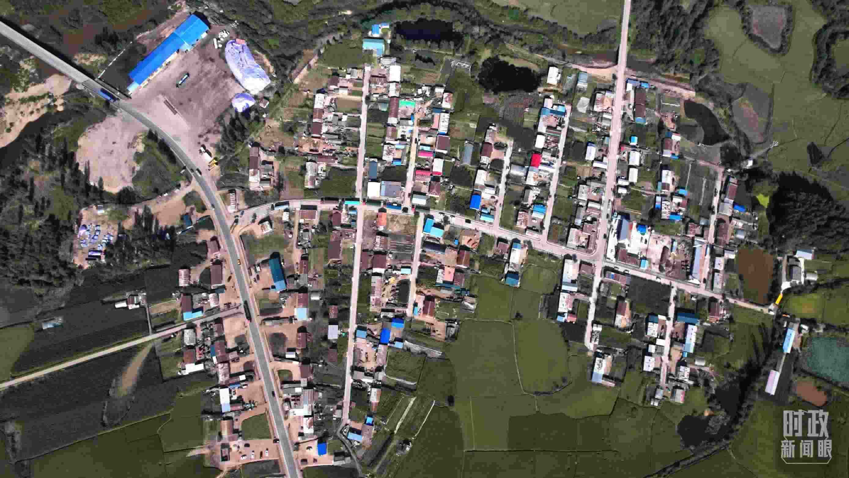 △9月7日，龍王廟村航拍。（總臺(tái)國(guó)廣記者李晉拍攝）