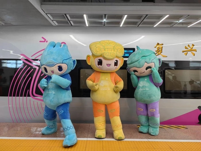 復興號亞運智能動車組列車車廂。上海鐵路局融媒體中心供圖