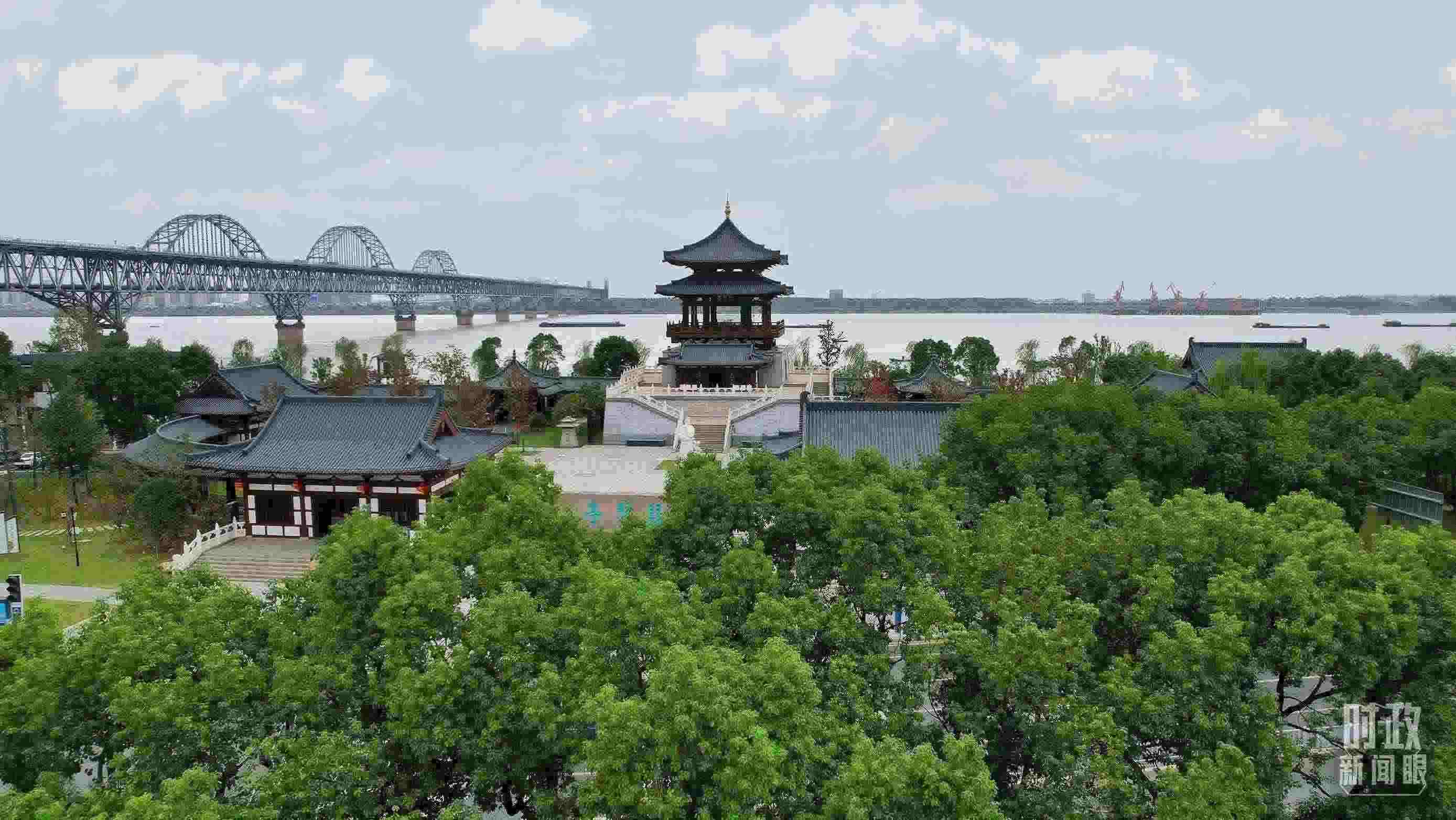 △長江國家文化公園九江城區(qū)段。（總臺記者劉陽拍攝）