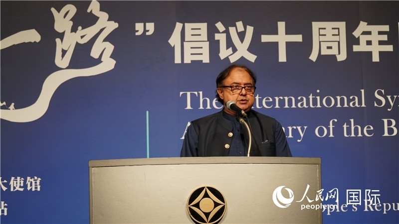 巴基斯坦駐日大使塔拉爾發(fā)言。人民網(wǎng) 蔣曉辰攝