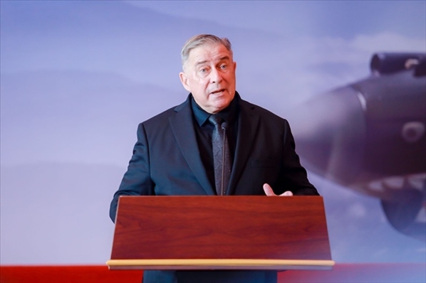 2023年10月30日，美中航空遺產(chǎn)基金會主席杰弗里·格林在中國人民抗日戰(zhàn)爭紀念館的活動中發(fā)表講話。中國人民對外友好協(xié)會供圖