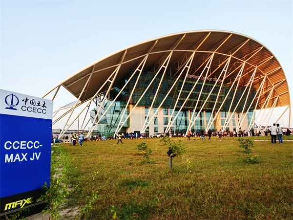 孟加拉國建筑面積最大鐵路車站——科考斯巴扎車站。中國土木工程集團(tuán)有限公司供圖