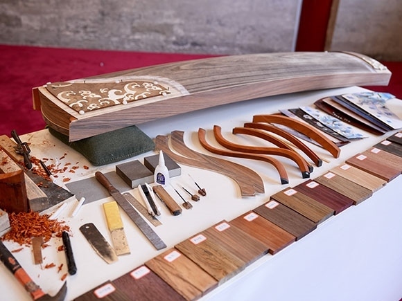 蘭考古箏制作展示。中央音樂學(xué)院供圖