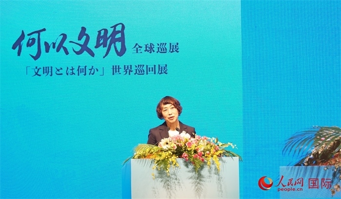 中央廣播電視總臺副臺長邢博致辭。人民網(wǎng) 蔣曉辰攝