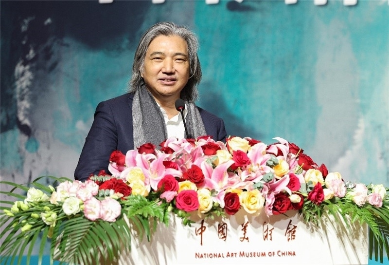 吳為山致辭。主辦方供圖