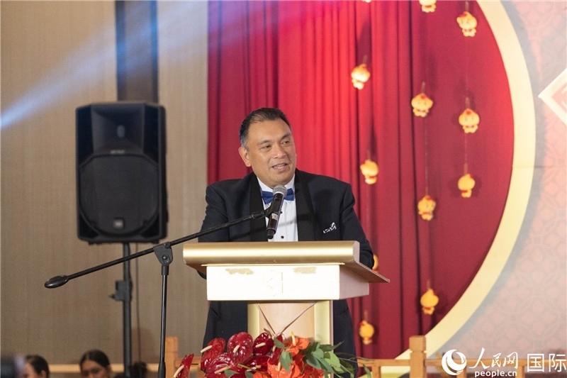 菲外交部副部長(zhǎng)多明戈出席年會(huì)并致辭。人民網(wǎng)記者樊帆 攝