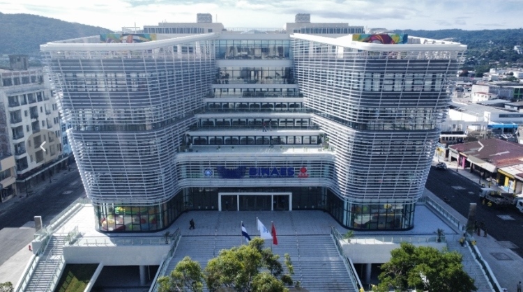 圖為中國援建薩爾瓦多國家圖書館實景。 圖片由中國援薩爾瓦多國家圖書館項目施工技術(shù)組提供