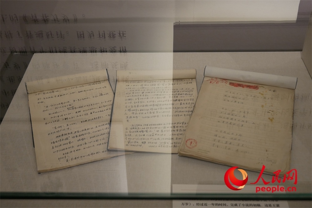 《青春萬(wàn)歲》手稿。人民網(wǎng)記者 韋衍行攝