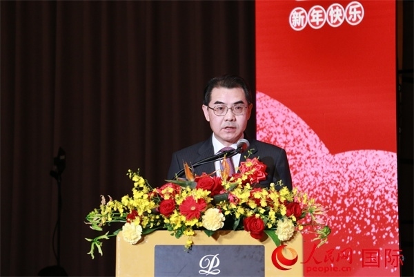 中國(guó)駐日本大使吳江浩致辭。人民網(wǎng) 許可攝