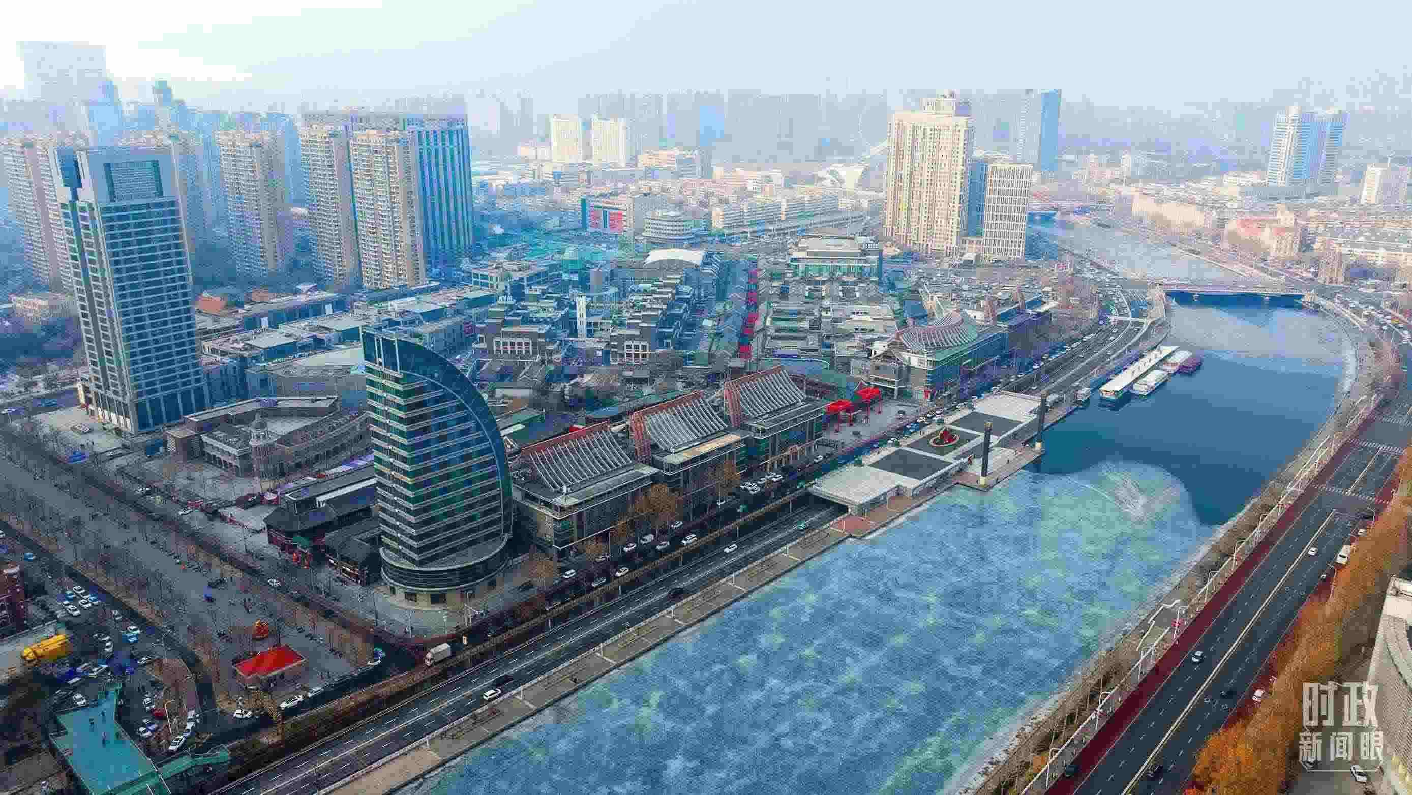 △天津航拍。（總臺(tái)記者劉功河拍攝）