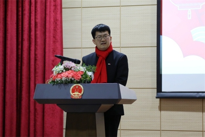 中國(guó)駐阿爾及利亞大使李健致辭。中國(guó)駐阿爾及利亞大使館供圖