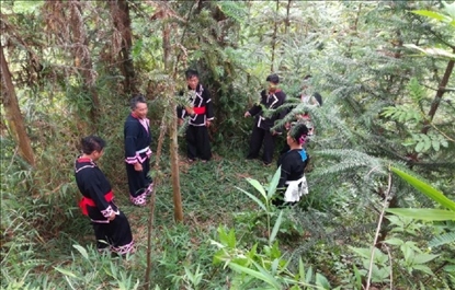 “瑤老”人民調(diào)解員翻山越嶺開展現(xiàn)場調(diào)解。