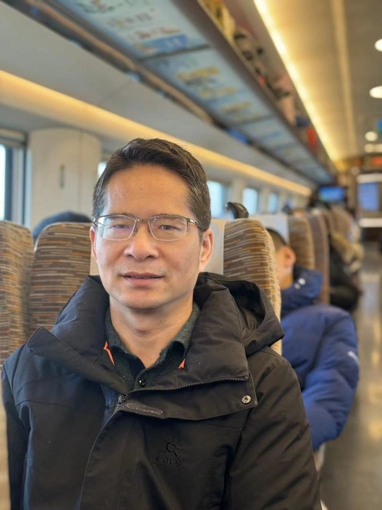 楊萬坤乘坐高鐵往返京津。（采訪對象供圖）