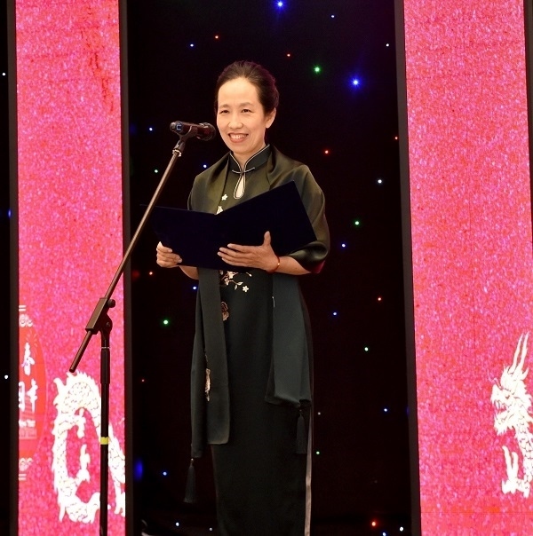 中國(guó)駐阿拉木圖總領(lǐng)事蔣薇致辭。中國(guó)駐阿拉木圖總領(lǐng)館供圖