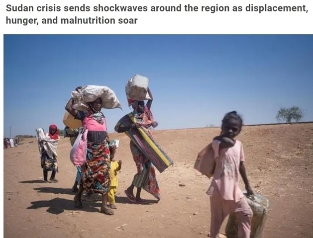糧食危機、營養(yǎng)不良、霍亂 蘇丹人道主義危機嚴重