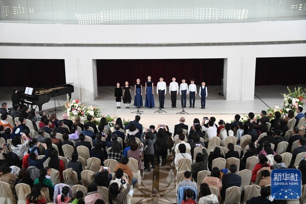 3月21日，金融街童聲合唱團在音樂會上演出。新華社記者 任超 攝