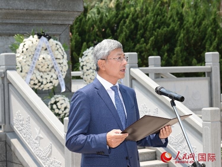 陳海大使發(fā)表致辭。人民網(wǎng)記者 謝佳君攝