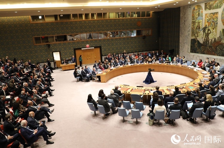 4月18日，聯(lián)合國總部安理會投票現(xiàn)場。 人民網(wǎng)記者 李志偉攝