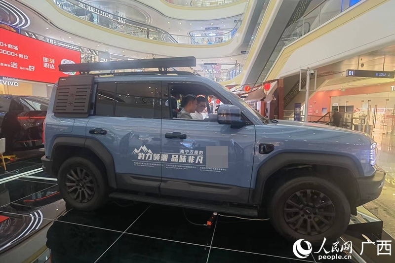 消費者在商場選購汽車。人民網(wǎng)記者 陳燕攝