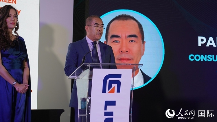 中國駐約翰內(nèi)斯堡總領(lǐng)事潘慶江發(fā)言致辭。人民網(wǎng) 張茜攝