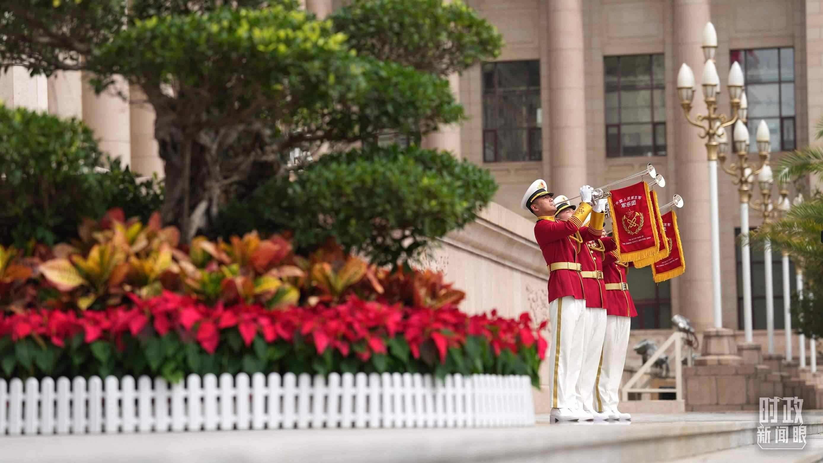 △歡迎儀式現(xiàn)場。（總臺國廣記者李晉拍攝）