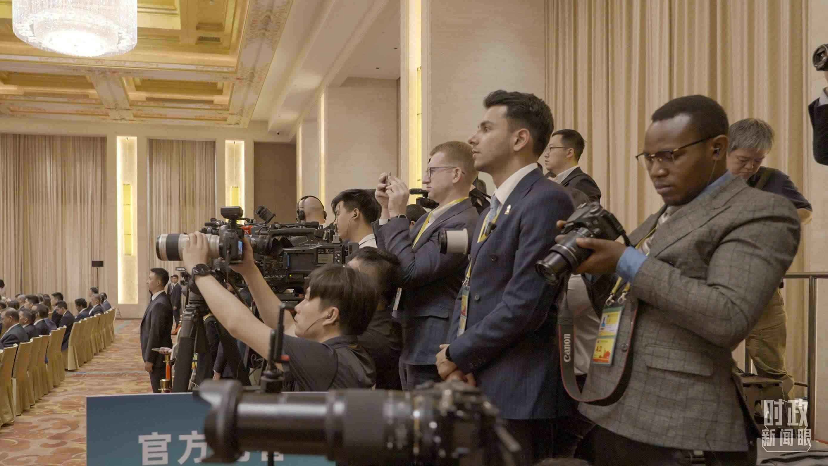 △現(xiàn)場媒體區(qū)。（總臺央視記者彭漢明拍攝）