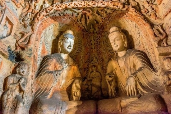 山西大同云岡石窟第六窟釋迦佛洞（圖片來(lái)源：視覺中國(guó)）