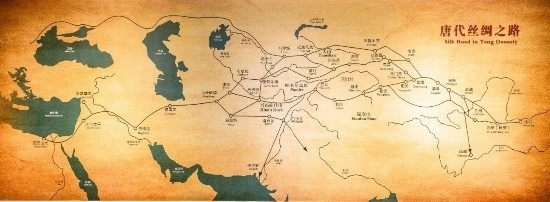 唐代絲綢之路，經(jīng)過(guò)新疆眾多地區(qū)。（圖片來(lái)源：視覺中國(guó)）