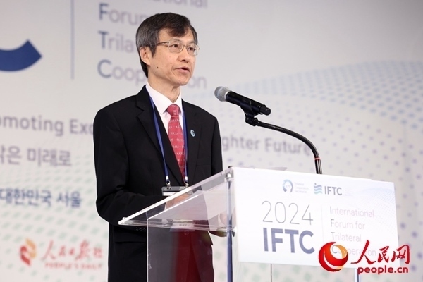 中日韓合作秘書處秘書長李熙燮致開幕辭。主辦方供圖