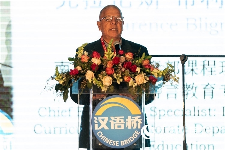 南非基教部專(zhuān)家克拉倫斯·布利格諾特做主旨發(fā)言。人民日?qǐng)?bào)非洲中心分社 希拉茲·莫林?jǐn)z