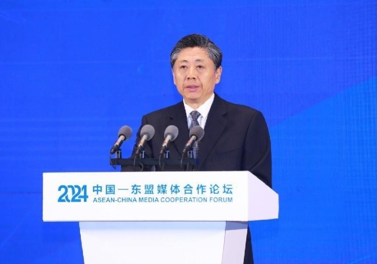 王藝華致辭。中國外文局供圖