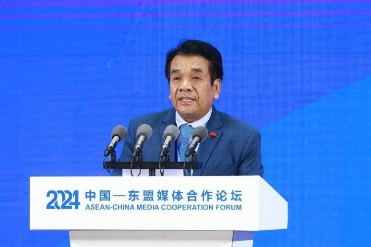 韓桑阿致辭。中國外文局供圖