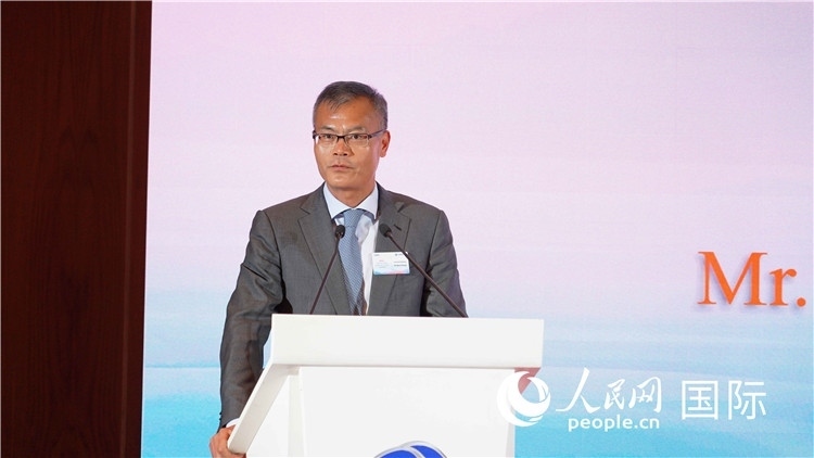 中國駐南非使館鄭冰開公使發(fā)言。 人民網(wǎng) 張茜 攝