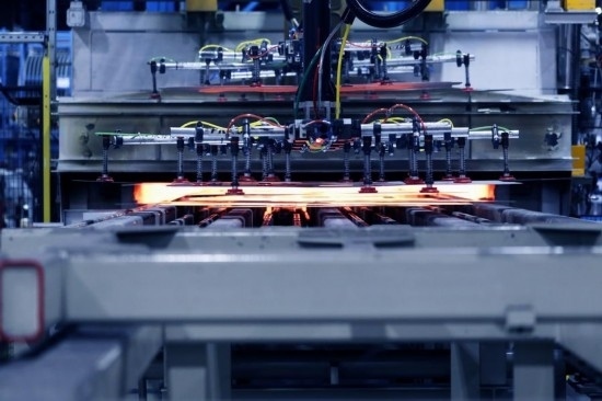 這是海斯坦普零件生產(chǎn)線（資料照片）。新華社發(fā)