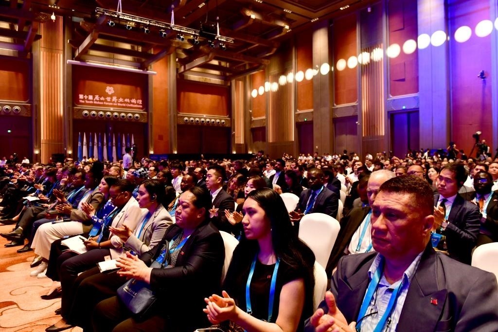 與會嘉賓出席第十屆尼山世界文明論壇。新華社記者 郭緒雷 攝