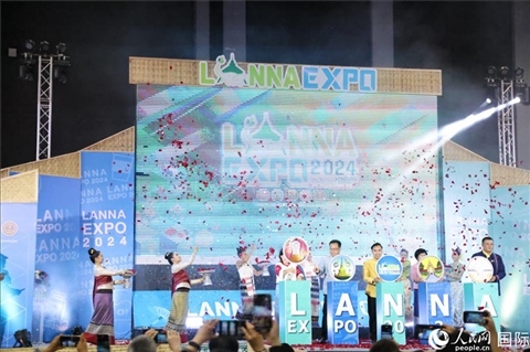7月9日，2024年蘭納博覽會(huì)開(kāi)幕式在清邁國(guó)際會(huì)展中心舉行。人民網(wǎng)記者楊一攝
