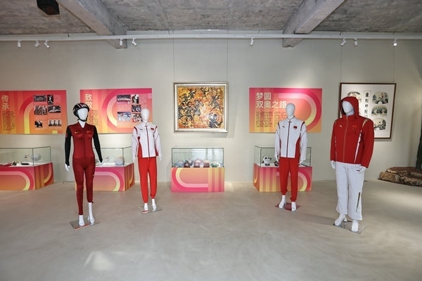 “揚(yáng)帆起航 為巴黎喝彩”中國體育文化展展廳。 主辦方供圖