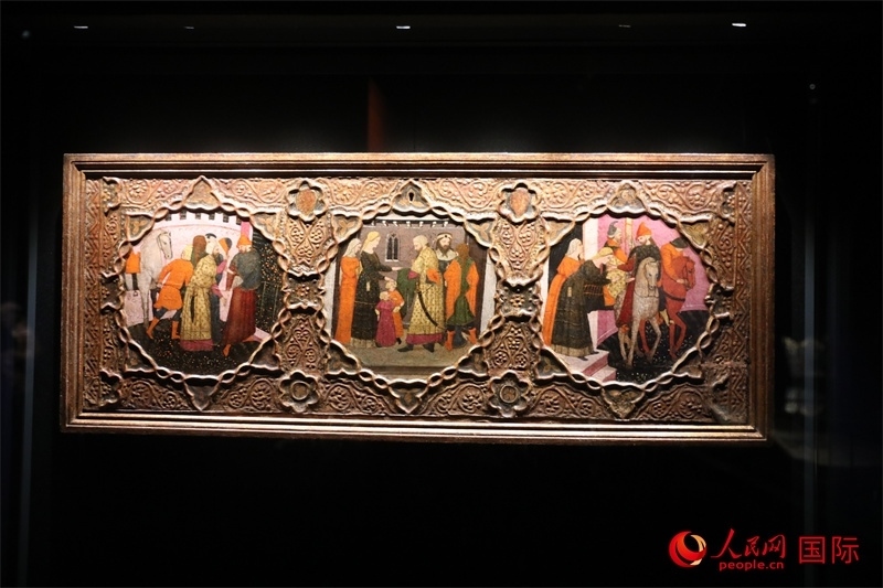 展覽“傳奇之旅：馬可·波羅與絲綢之路上的世界”展品。人民網(wǎng) 殷韜攝