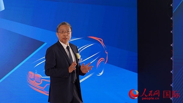 延鋒彼歐總經(jīng)理倪建華致辭。人民網(wǎng) 張茜攝