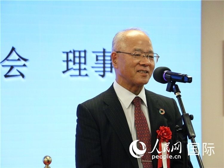 日中協(xié)會(huì)理事長(zhǎng)瀨野清水致辭。人民網(wǎng) 許可攝