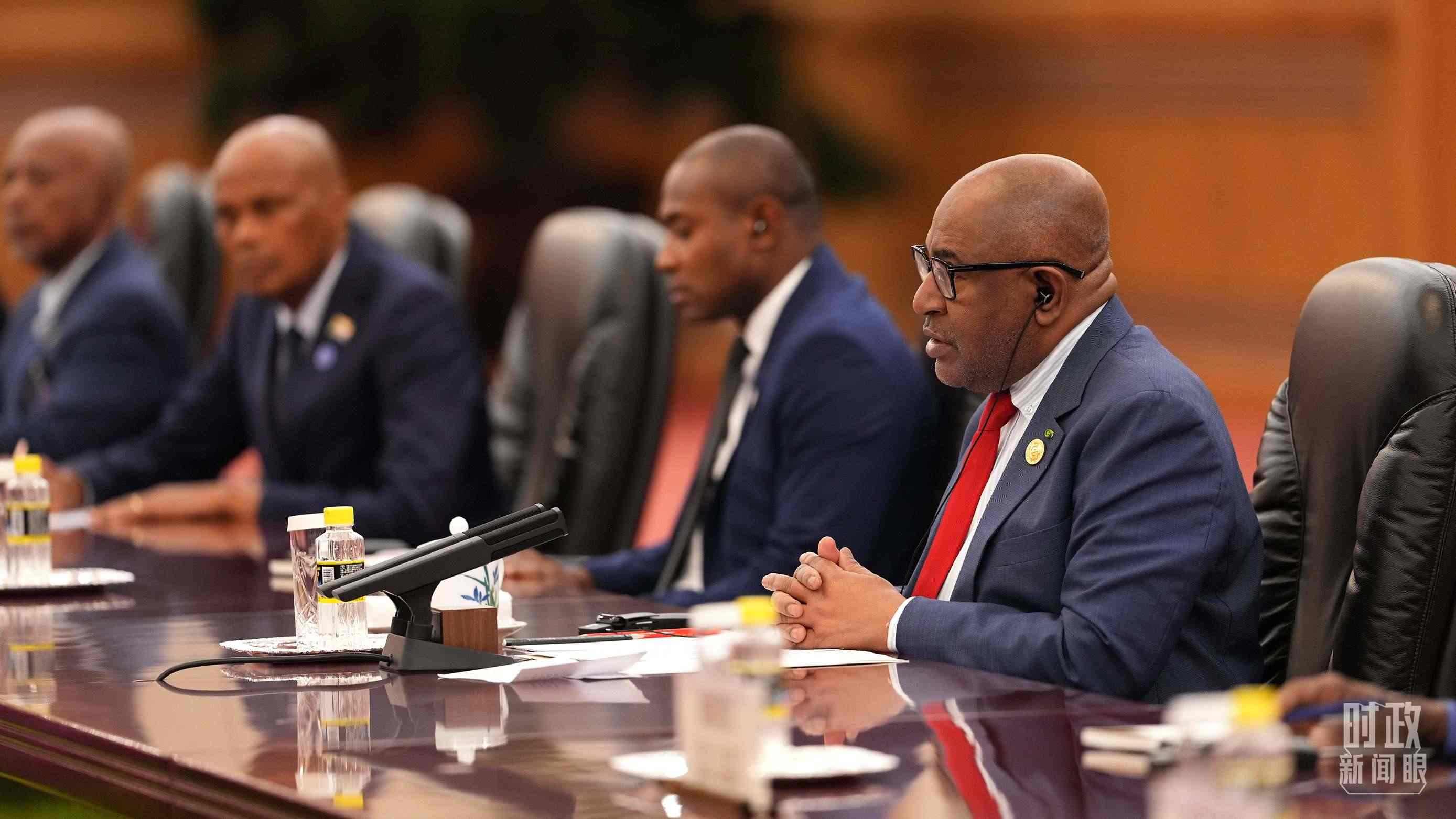 △科摩羅總統(tǒng)阿扎利。（總臺(tái)記者李晉拍攝）